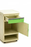 Тумба прикроватная MET TL-230 пластиковая с выдвижным столиком, на колесах, цвет зеленый